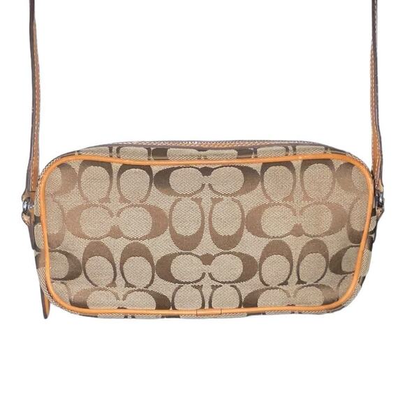Coach Signature Canvas Brown Mini Crossbody Shoulder Bag - Picture 3 of 15